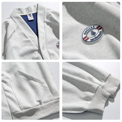Retro Solid Color Cardigan Sweater For Men