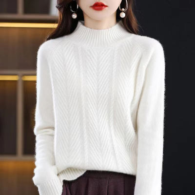 Half Turtleneck Thick Loose Pullover Women's Sweater