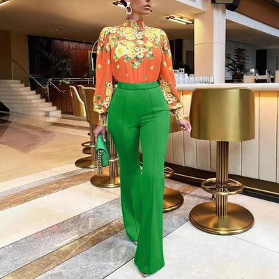 Hot Selling Casual Pants New Fashionable Slim Fit High Waist Wide Leg Women's Pants