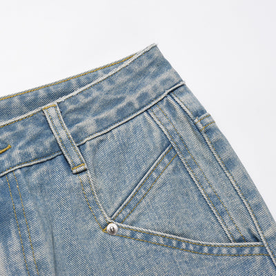 Fashionable White Straight Jeans For Men