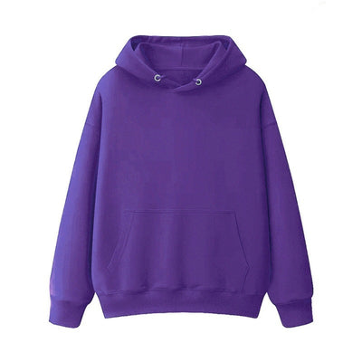 Combed Cotton Terry Hooded Sweater Solid Color Casual Men And Women Couple Style