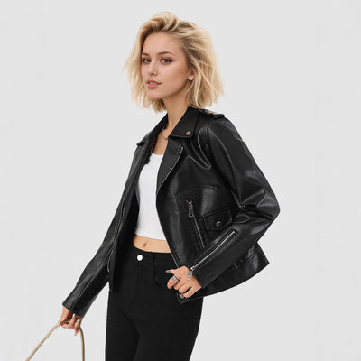 Women's Leather Top Short Coat