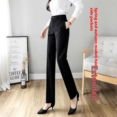 Female Office Worker Straight Workplace Suit Pant