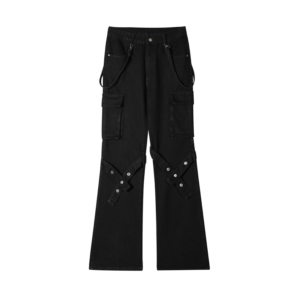 Fashion Punk Slightly Flared Jeans Men