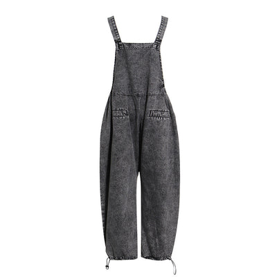Personality Street Tooling Style Overall Jeans Women