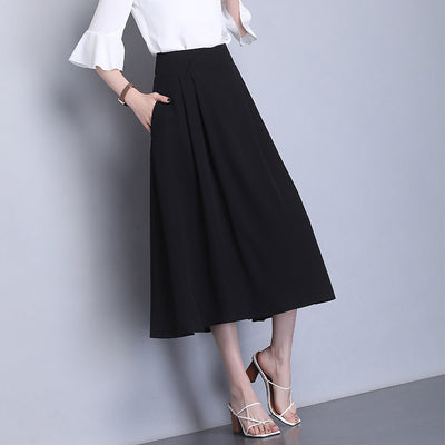 Detachable Strap Skirt High Waist Half-Length Skirt Women