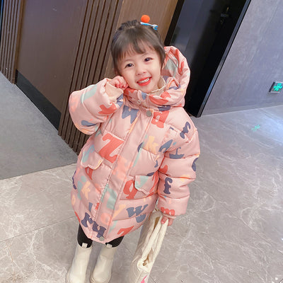 Western Style Children's Clothing, Baby Girls, Cotton-Padded Clothing, Children's Cotton Clothing