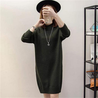 Loose Mid-length Women's Knitted Dress