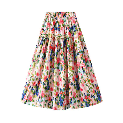 Oil Painting Print Skirt For Women