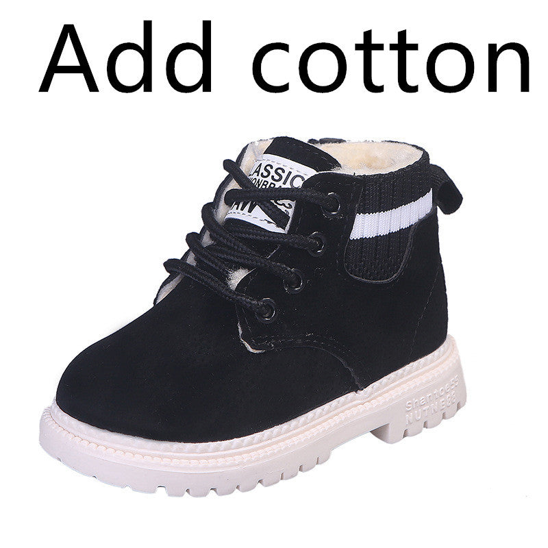 New warm and thick boy leather boots