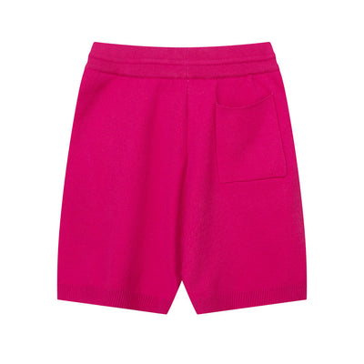 Gothic Letter Jacquard Wool Shorts Men
