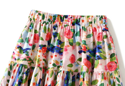 Oil Painting Print Skirt For Women