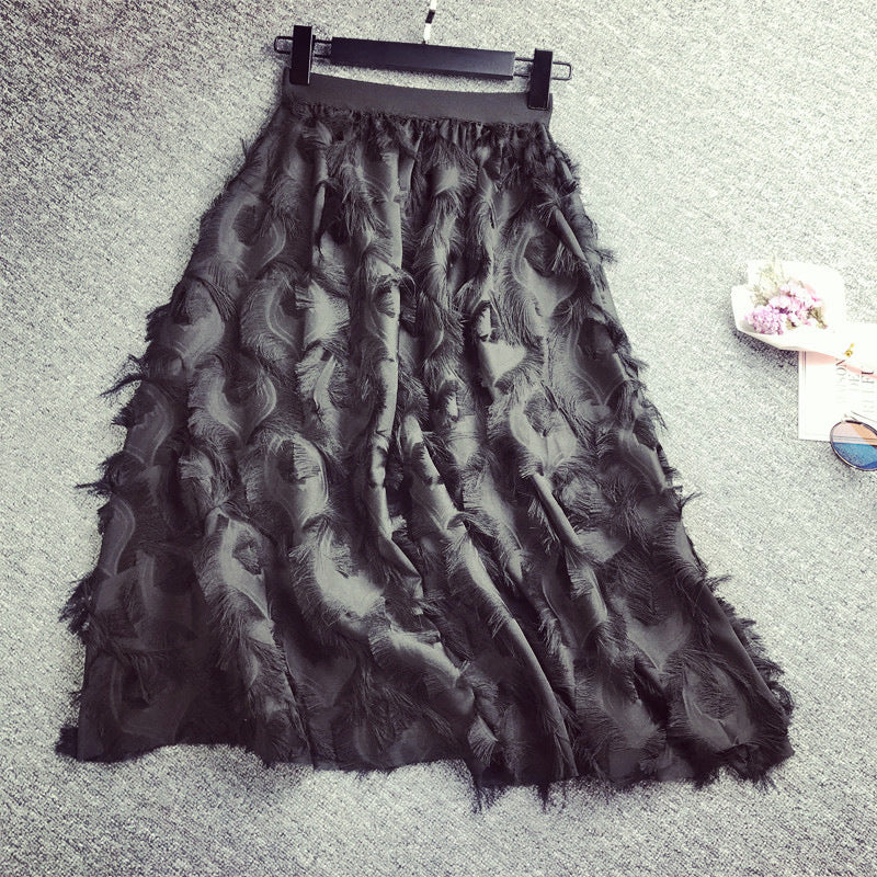 Temperament Was Thin Long Skirt Half-length Skirt Women