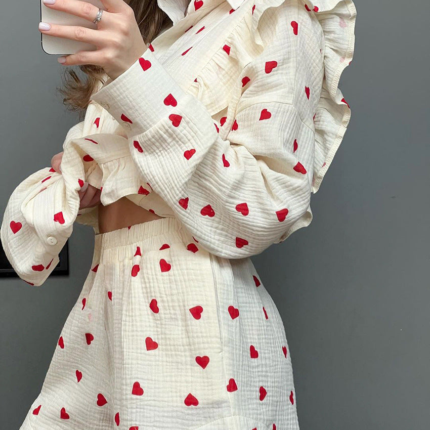 Top Shorts Two-piece Pajamas Women