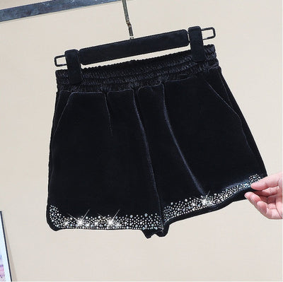 New Autumn And Winter Double-faced Velvet Shorts Women
