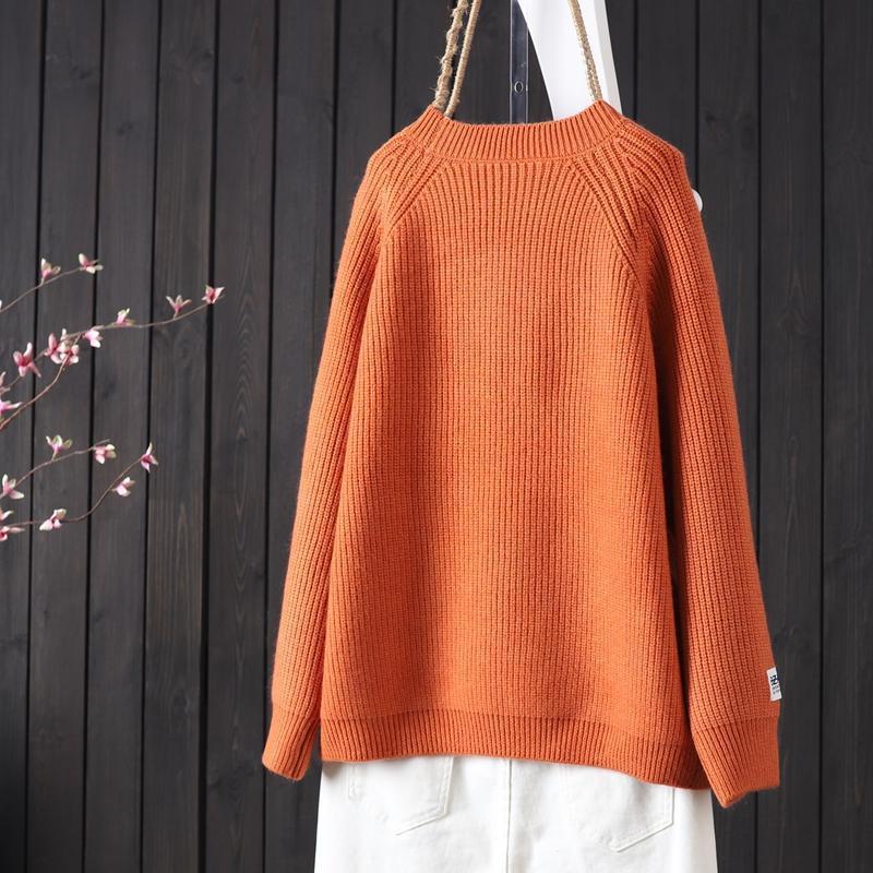Simple Artistic Loose Pullover Women's Long-sleeved Sweater