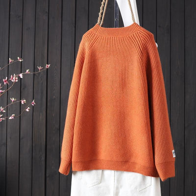 Simple Artistic Loose Pullover Women's Long-sleeved Sweater