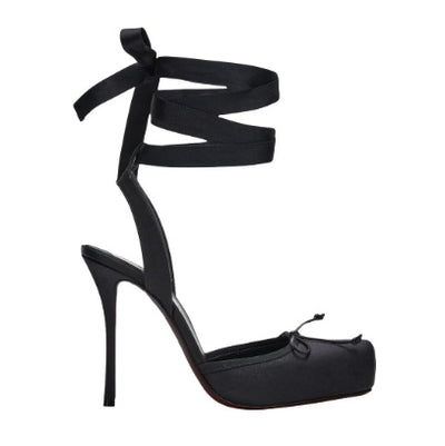 Pig Nose Ballet High Heels Stilettos Bow Sandals