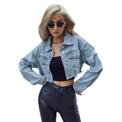 European And American Leisure All-matching Short Fashion Denim Jacket