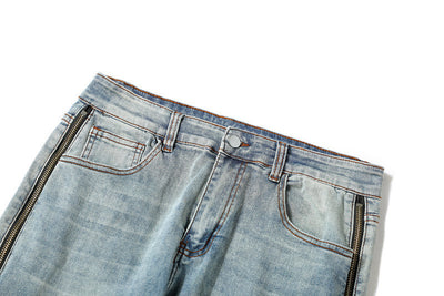 Fashion Personalized Washed Worn Jeans Men