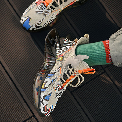 Fall Winter Men High-top National Fashion Sneakers Korean Style Trendy Plus Size Blade Popcorn Socks
