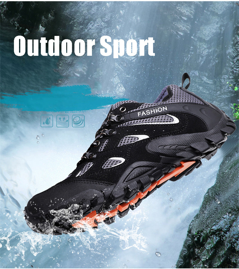 Outdoor Hiking Boots Men Summer Breathable Trekking Shoes Male Anti-Skid Walking Sneakers For Climbing Mountaineering Camping