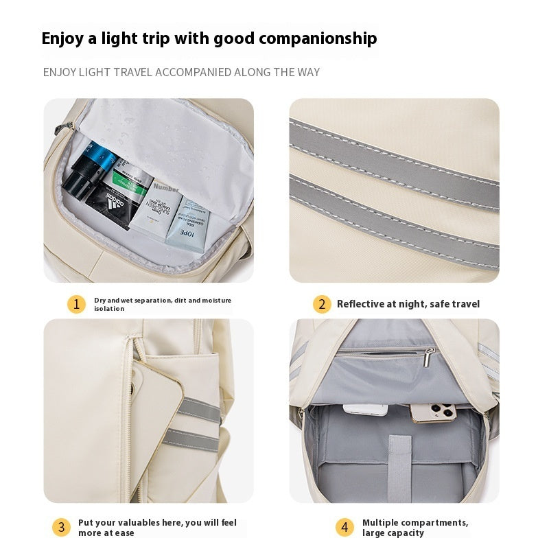 Dry Wet Separation Luggage Storage Women's Backpack Large Capacity
