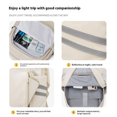 Dry Wet Separation Luggage Storage Women's Backpack Large Capacity