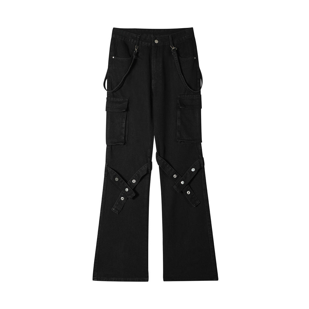 Fashion Punk Slightly Flared Jeans Men