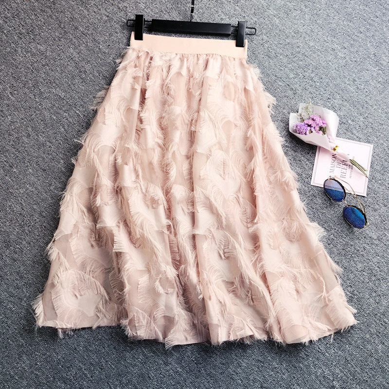 Temperament Was Thin Long Skirt Half-length Skirt Women