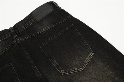 Retro Washing Gradient Worn Jeans Men