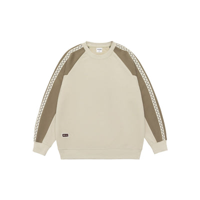 Fashion Retro Contrast Color Sweatshirt Men