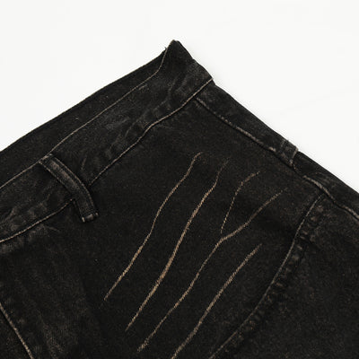 Retro Washing Gradient Worn Jeans Men