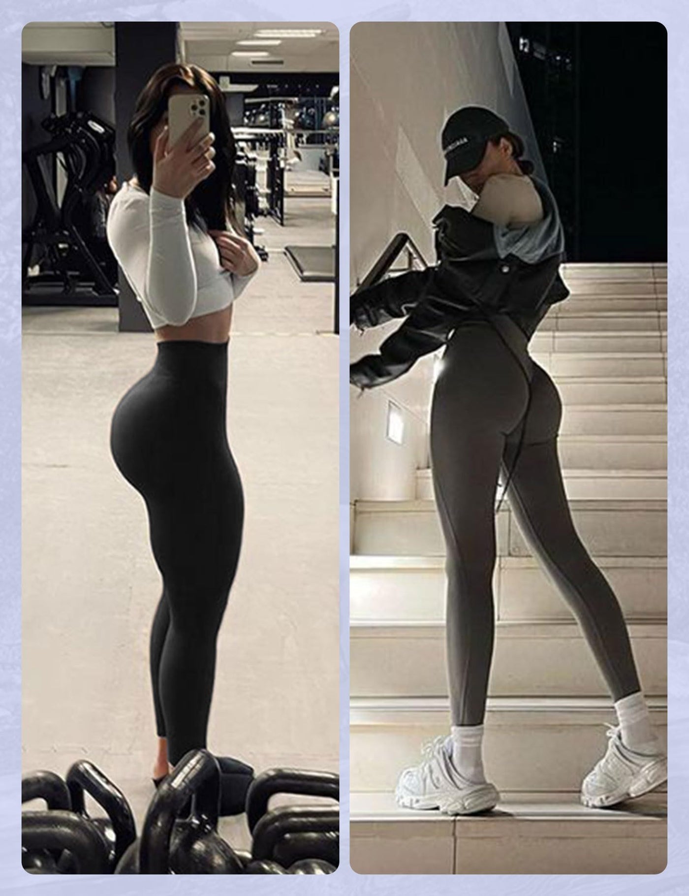Yoga Pants - Cropped High-waisted Seamless Solid Color Woad Blue
