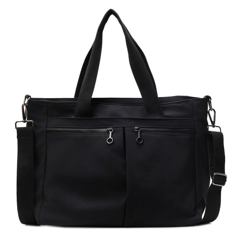 Solid Color Casual Portable Messenger Bag Large Capacity