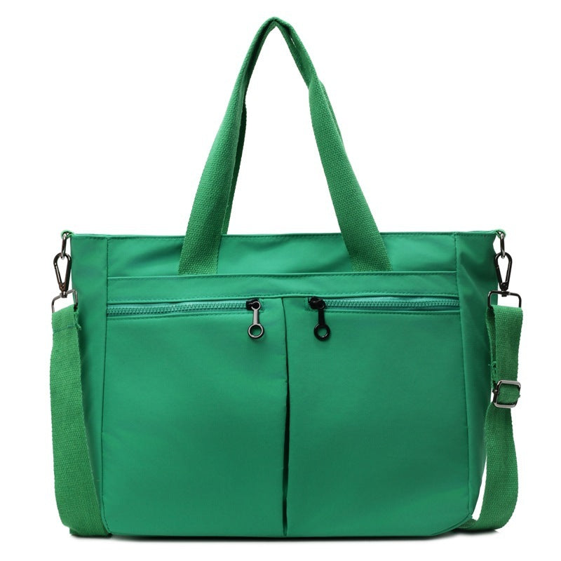 Solid Color Casual Portable Messenger Bag Large Capacity