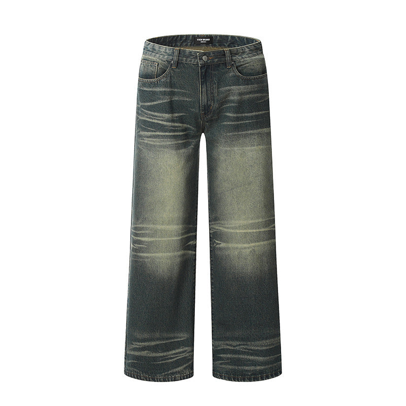 American Retro Washed Worn Jeans Men