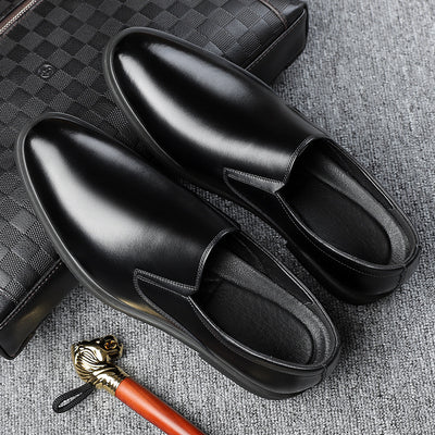 Men's Business Tods Casual Shoes Breathable Low Top Spring And Autumn Black Slip-on Lazy Shoes