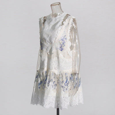 Short Sleeveless Printed Dress Women
