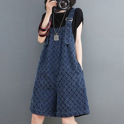 Women's New Fashion Jacquard Bib Shorts Women