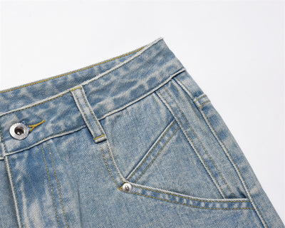 Fashionable White Straight Jeans For Men