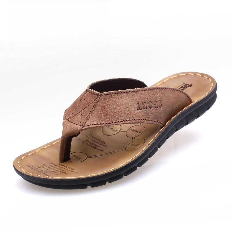 Non-slip Sandals Trend Korean Leather Massage Sandals