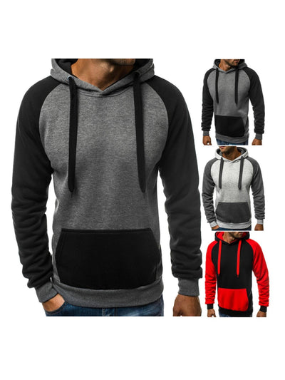 Men's Matching Color Matching Hat Hoodie Jumper