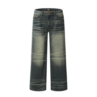 American Retro Washed Worn Jeans Men