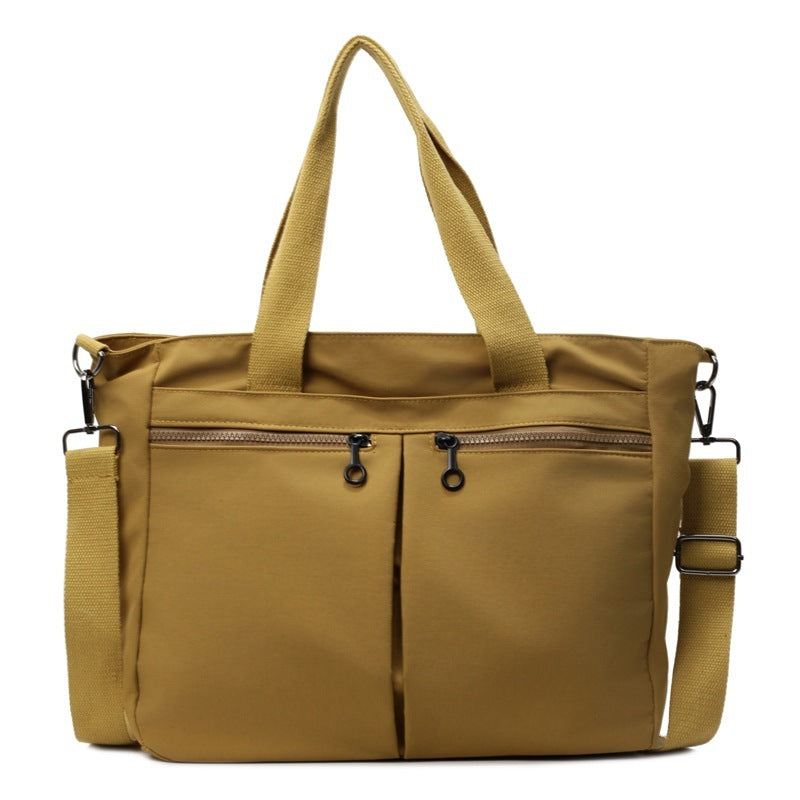 Solid Color Casual Portable Messenger Bag Large Capacity