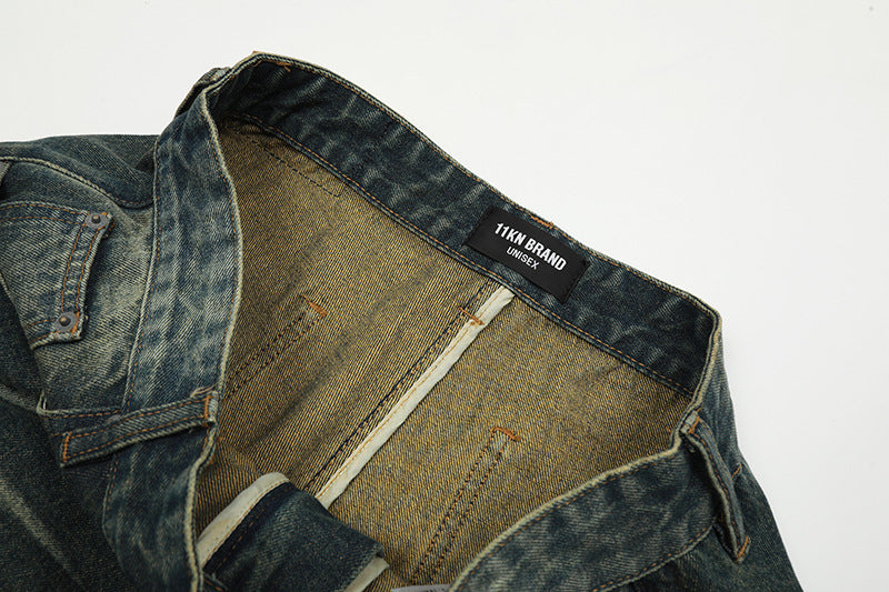 American Retro Washed Worn Jeans Men