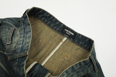 American Retro Washed Worn Jeans Men