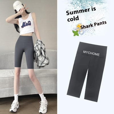 Women's Five-point Shark Pants High Waist Hip Lift