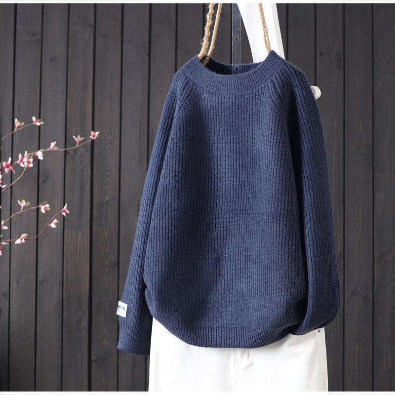 Simple Artistic Loose Pullover Women's Long-sleeved Sweater