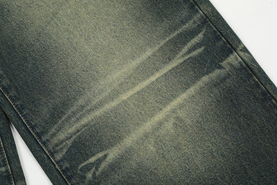 American Retro Washed Worn Jeans Men